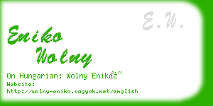 eniko wolny business card
